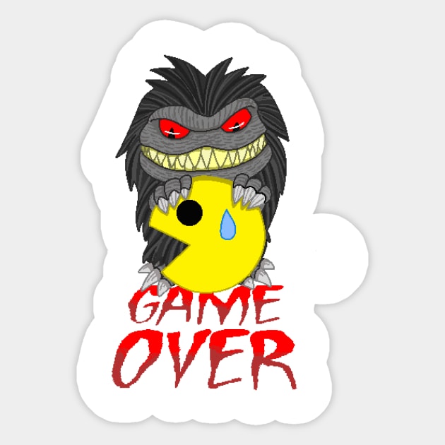 CRITTER PACMAN GAME OVER Sticker by Takopatako